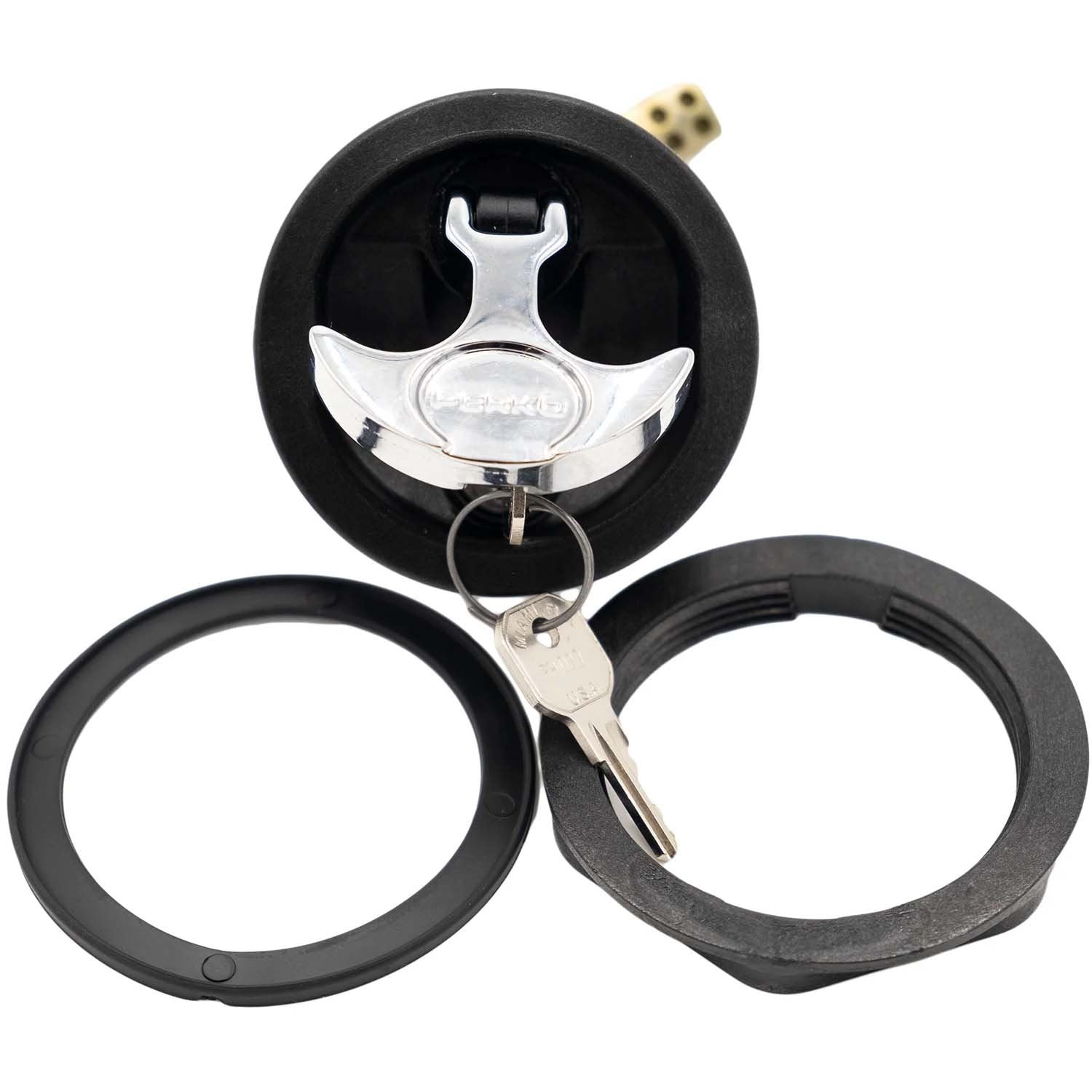 MALIBU SKI LOCKER FLUSH LATCH (LOCKABLE)