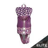 2027 KGB INFANT VEST WITH COLLAR - PURPLE FLOWERS