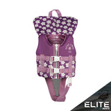 2027 KGB INFANT VEST WITH COLLAR - PURPLE FLOWERS