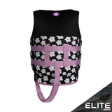 2027 IVY JUNIOR GIRLS VEST - BLACK FLOWERS