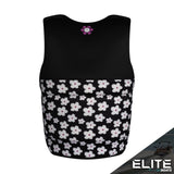 2027 IVY JUNIOR GIRLS VEST - BLACK FLOWERS