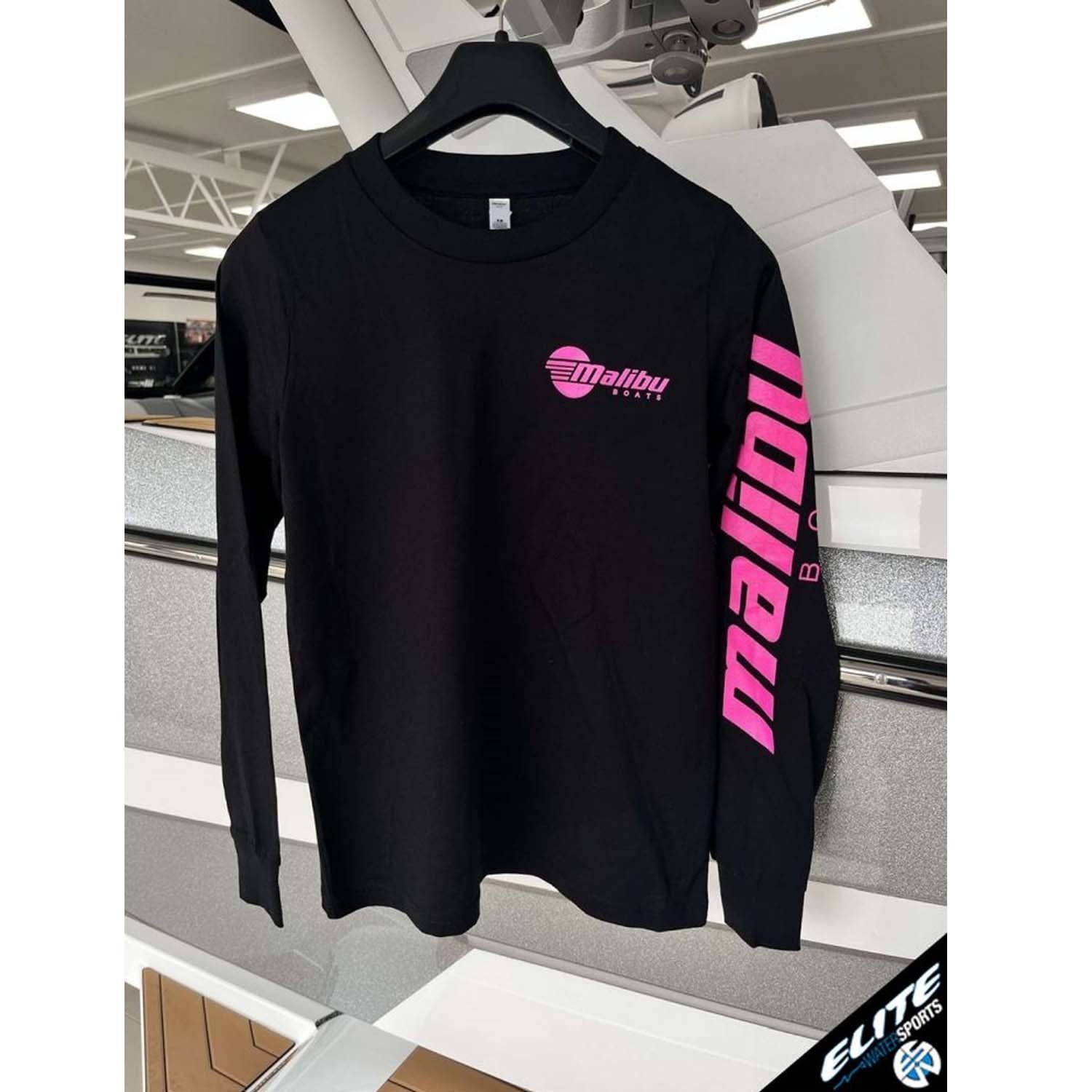 MALIBU/ELITE WOMENS LS TEE - NEON PINK